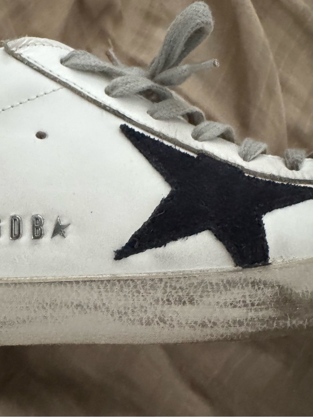 Men’s Golden Goose 43 suede star grunge factory distressed frayed edges